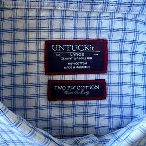 Mens Large Slim Fit UNTUCKit Button Down Shirt